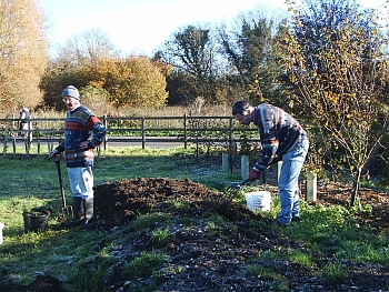 Picture of the work underway