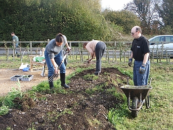 Picture of the work underway
