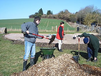 Picture of the work underway