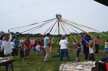 Maypole dancing