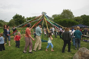 Maypole dancing