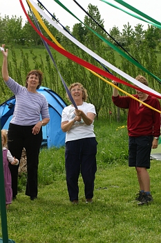 Maypole dancing