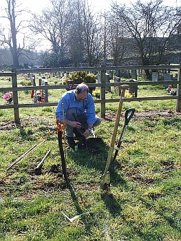 Picture of volunteers at work