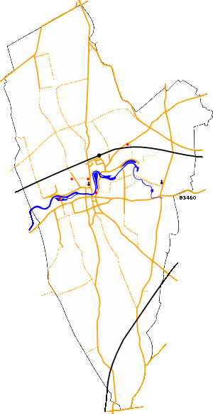 Map of the parish showing where pine ladybirds were found
