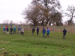 People enjoying a winter walk