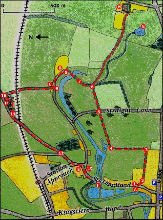 Map of Fields and River nature trail