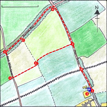 Map of Walk in the AONB nature trail